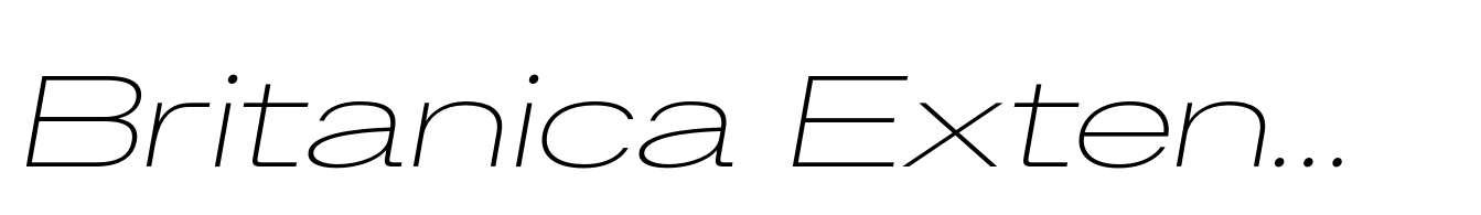 Britanica Extended Thin Italic